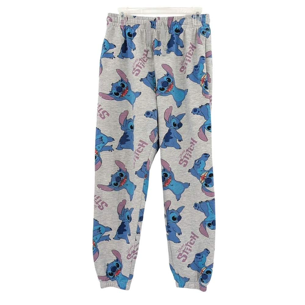 Disney Stitch All-Over Print Jogger Sweatpants Adult L | Cozy Lounge Cartoon Y2K